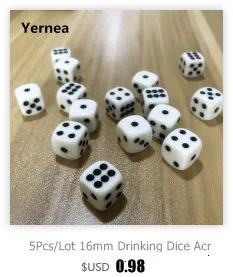 5 шт./лот 22 мм кости закругленная угловая акриловая Шестигранная пустая игральная кость может написать цвет бесплатно творчество интересные кости «сделай сам» Набор Yernea
