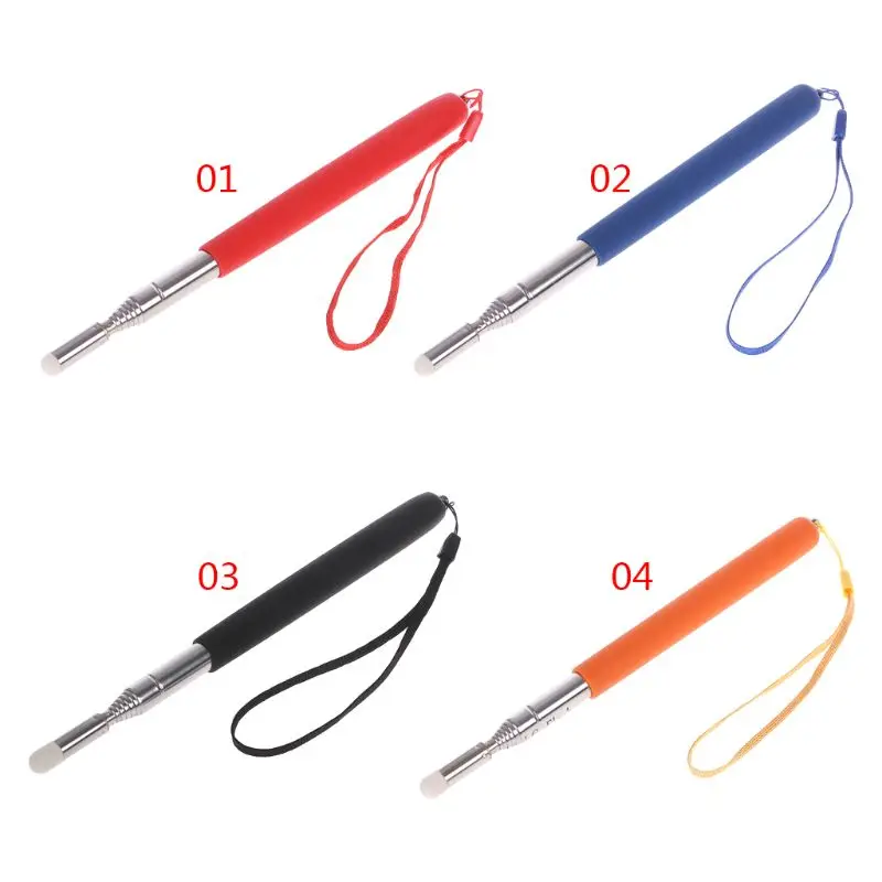 

B2RC Professional Torch Whiteboard Pen Felt Head Stainless Steel Telescopic Teacher Pointer 1M