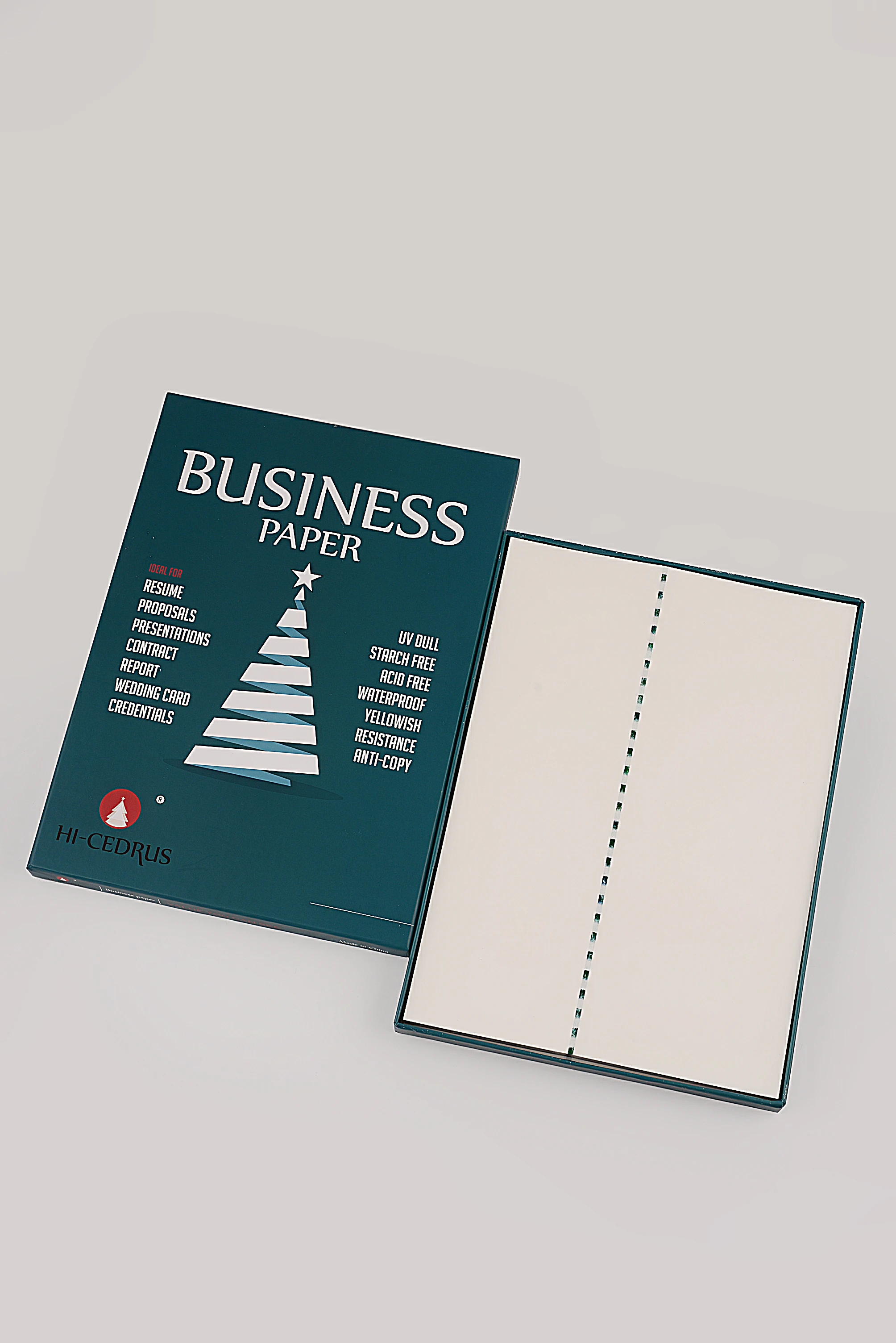 A4 90gsm 75% Cotton 25% Linen Paper with UV Invisible Fiber and Green Thread, 210 x 297mm, White, 100 Sheets - GCYT019 image 2