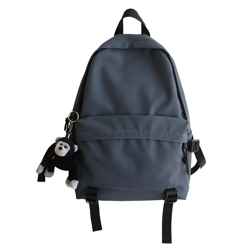 

Coated Oxford Cloth Waterproof Unisex Backpack Simple Leisure Travel Backpack Schoolbag for Teenage Girls Insert Buckle Mochilas