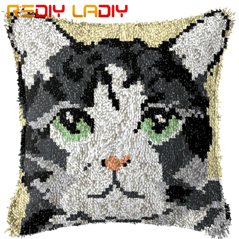 Крюк с защелкой подушки зеленый кошачьих глаз напечатаным холстом Чехлы