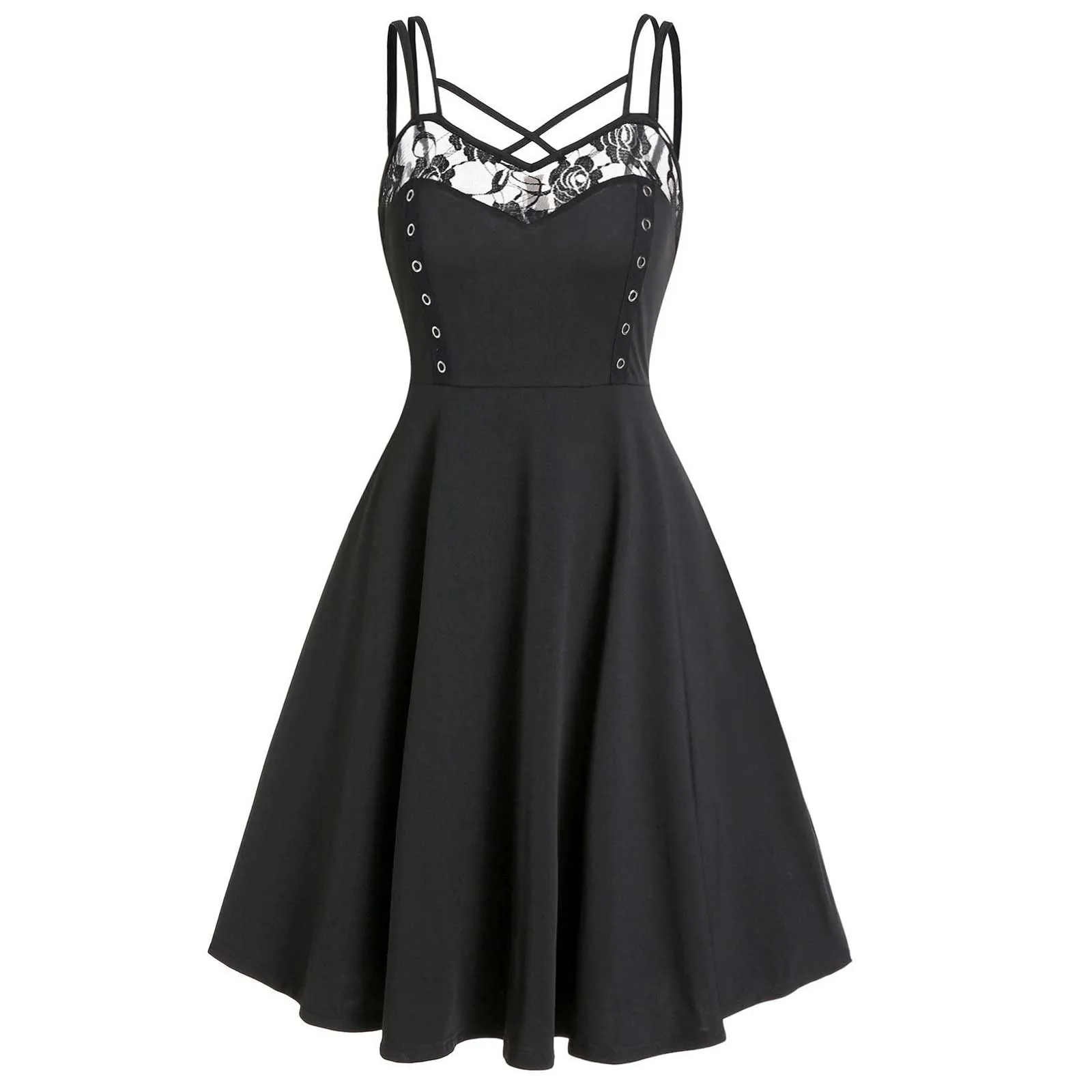 

Размера плюс для женщин в винтажном стиле; Платье с поясом одноцветное Цвет платья без рукавов для женщин 2021 Женская одежда с низким вырезом...