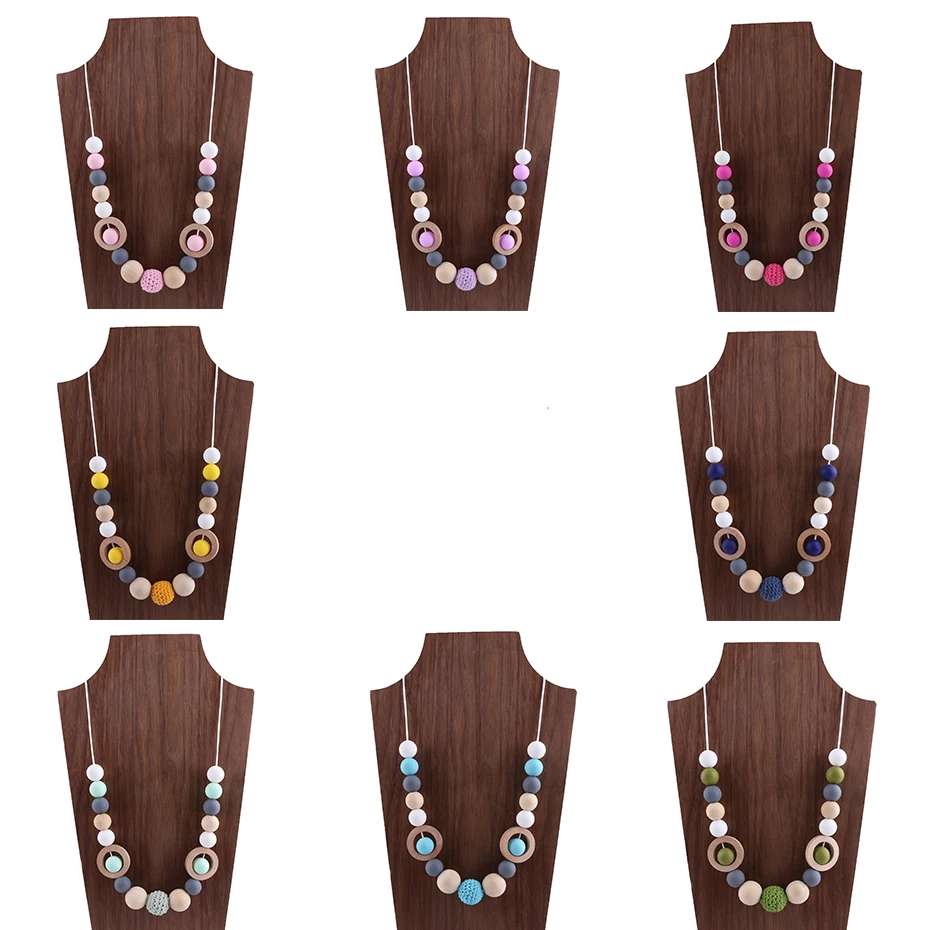 1 шт. ожерелье для прорезывания зубов детский Прорезыватель пищевой силикон