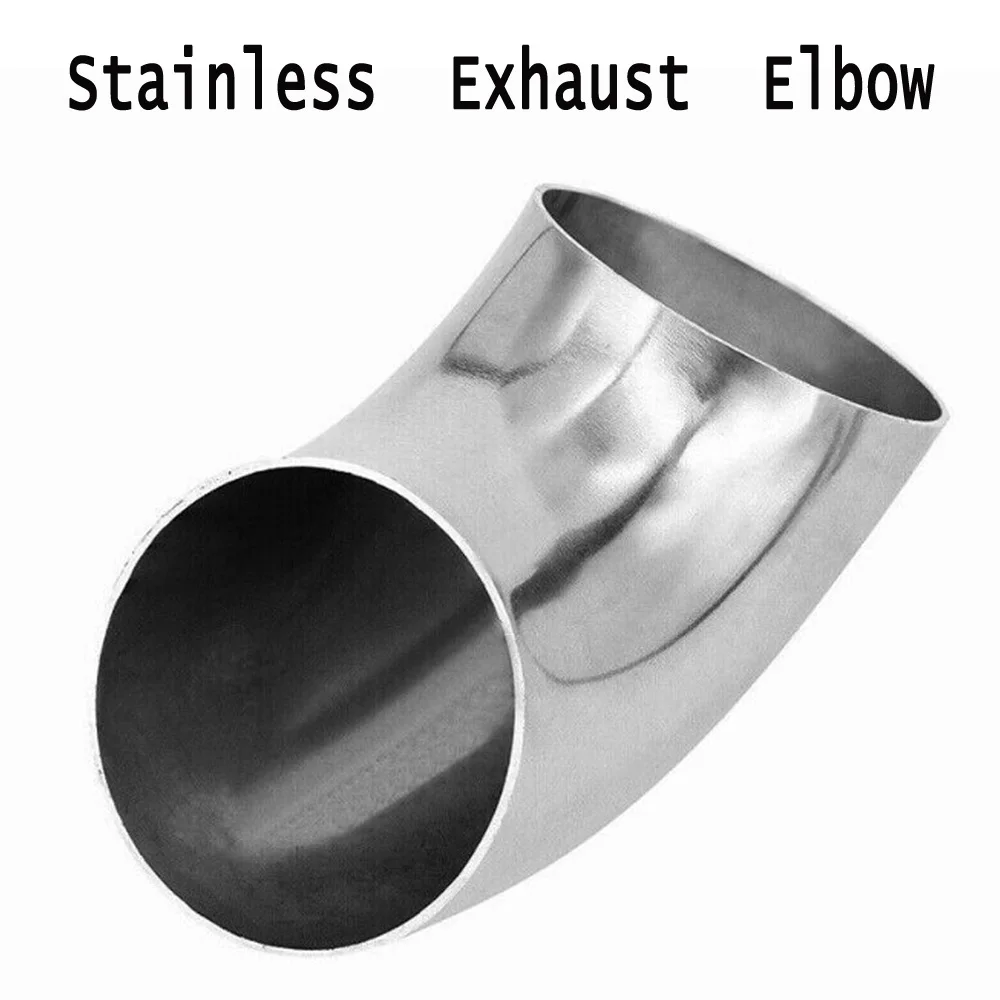 Запасные выхлопные трубы локоть авто двигатель из нержавеющей стали серебряные