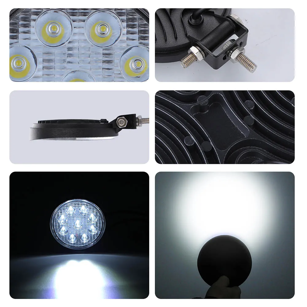 27W 42W 48W LED Off-Road/Offroad Light Bar 12V 24V Car Light For Jeep ATV UAZ SUV 4WD 4x4 Truck Tractor Off-road Spot Light Bulb