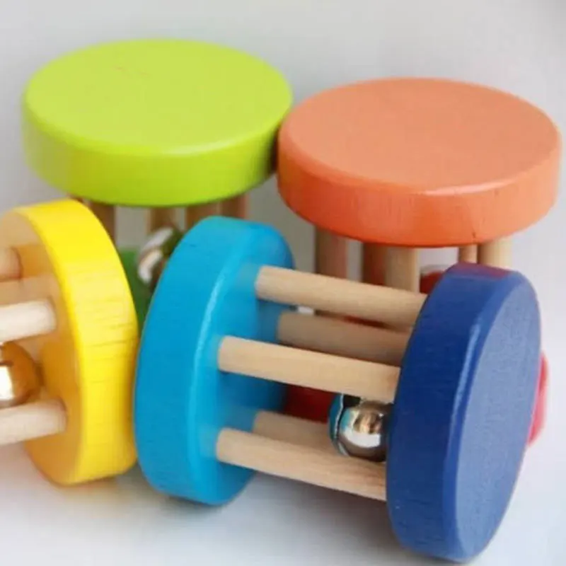 1 предмет Монтессори деревянная клетка погремушки игрушки Музыкальный Ручной