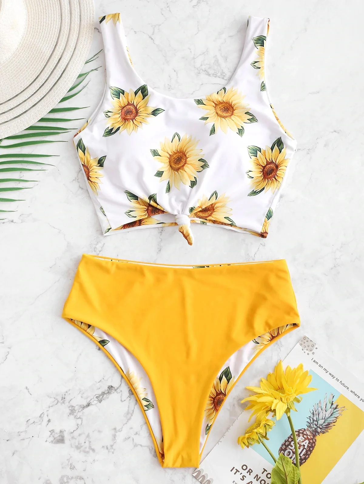 

2020 Bathing Suit Sexy Beach Apron Fresh Printing Camisole Bikini /30