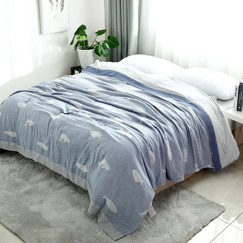 للبيع بطانية من الشاش من أربع طبقات Qiongyu ، مريحة للحمل ولحاف نوم متعدد الوظائف