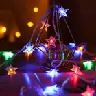 Светодиодная гирлянда, рождесветильник гирлянда с питанием от батарейки, праздничное украшение для свадьбы, 1 м, 10 м, гирлянда, освещение для домашнего декора