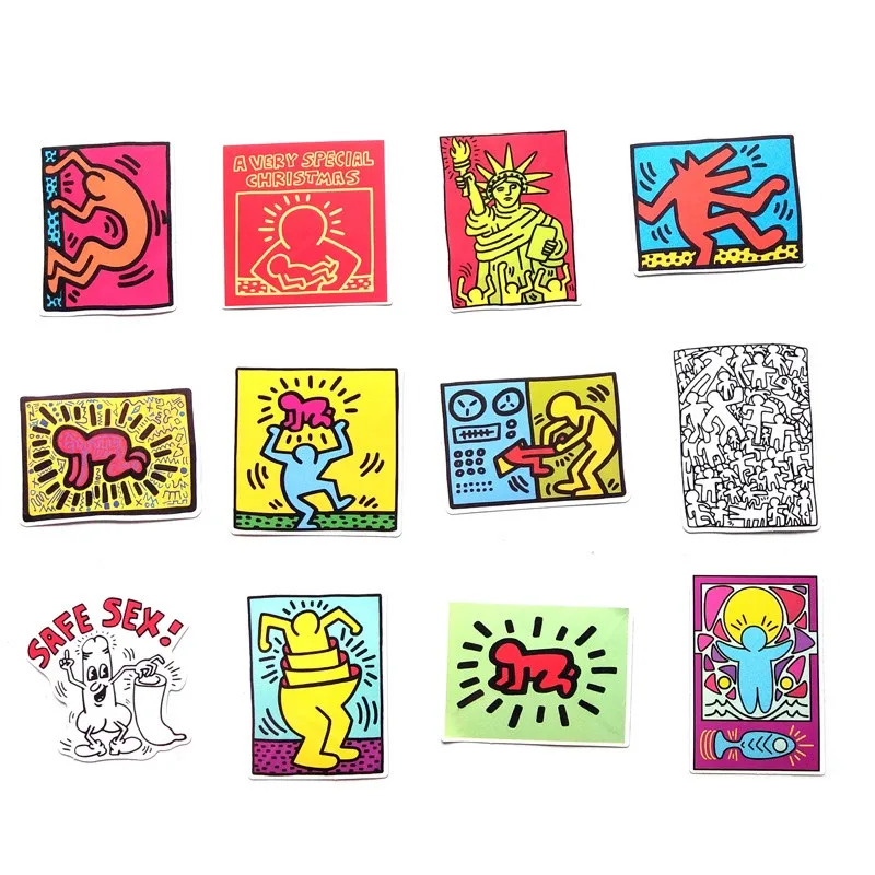 10/30/50 Uds cl&aacute;sico Graffiti dibujos animados personalidad cuaderno cuenta mano guitarra Skateboard equipaje impermeable pegatinas venta al por mayor-3