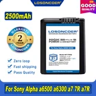 100% Оригинальный LOSONCOER NP-FW50 NP FW50 2500 мАч, Батарея для Sony Alpha a6500 a6300 a7 7R a7R a7R II a7II NEX-3 NEX-3N NEX-5