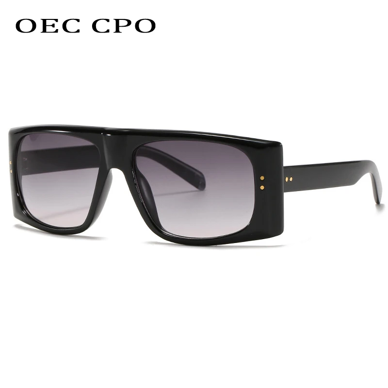 

OEC CPO Square Goggle Sunglasses Men Flat Top Eyewear Women Steampunk Sun Glasses For Female Vintage Shades UV400 Glasses O725