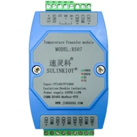 rs07 8 channel pt100pt1000 thermal resistance temperature transmitter isolated acquisition module rs485 communication