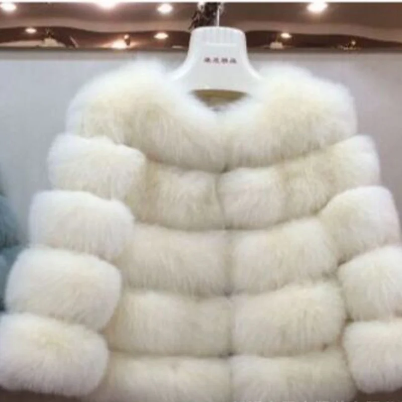 

New Korean fox fur coat women's imitation fur women's dress large fur coat