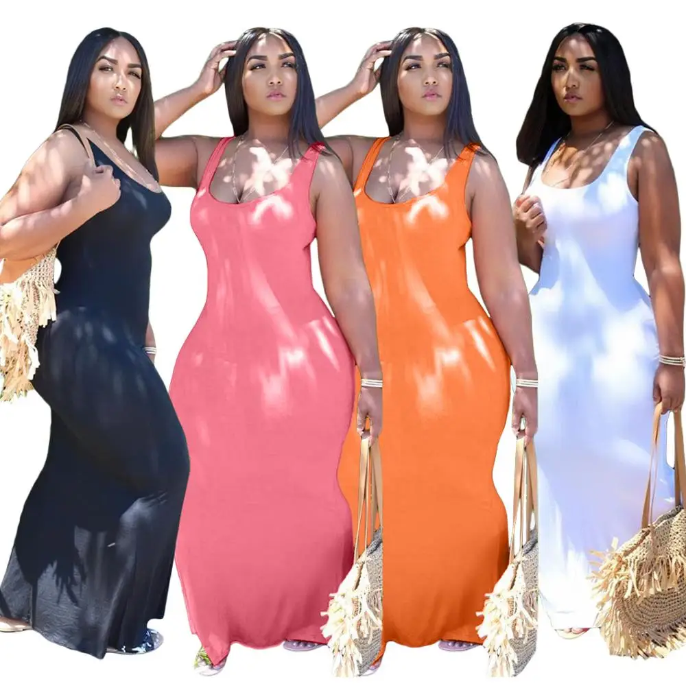 Женское длинное платье макси без рукавов в винтажном стиле|Женские платья| |