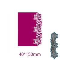 new metal cutting dies snowflake border for card diy scrapbooking stencil paper craft album template dies 415 cm