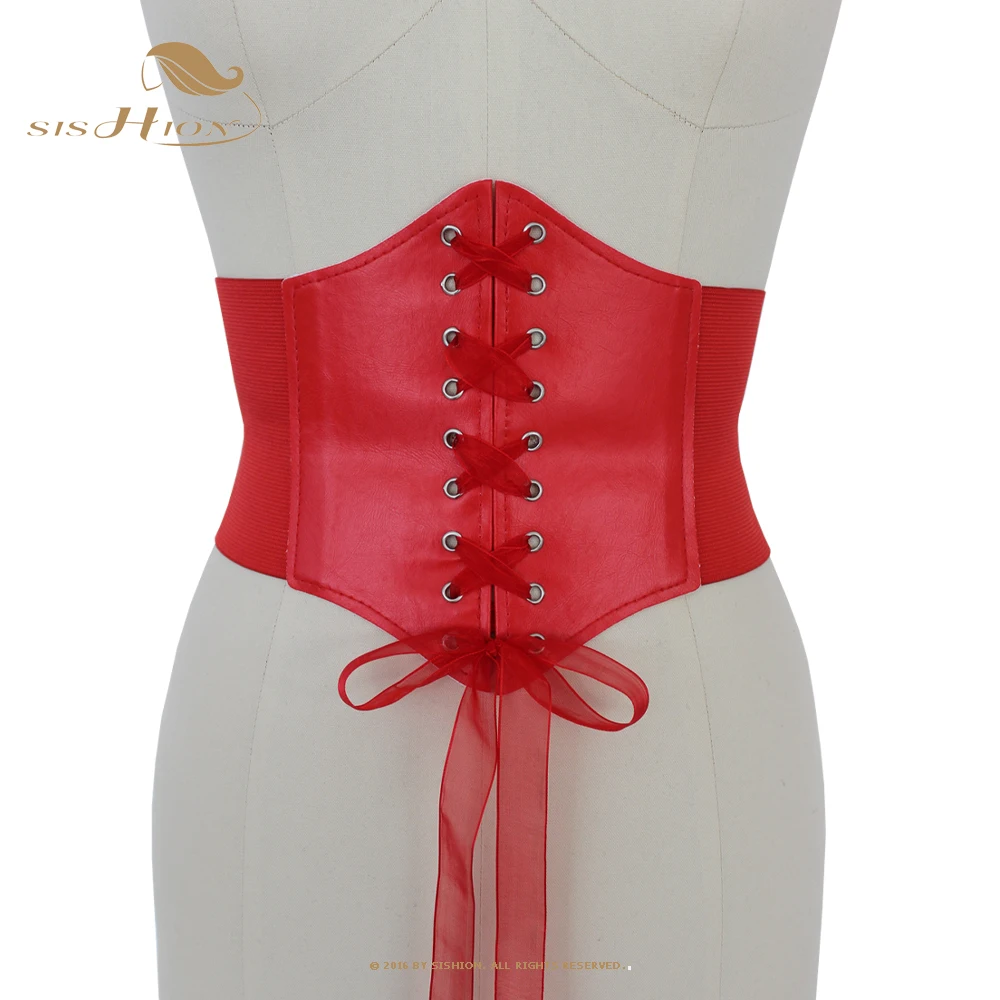

SISHION новый модный красный корсет Топ для женщин VD2631 эластичный широкий пояс готическая одежда Gorset