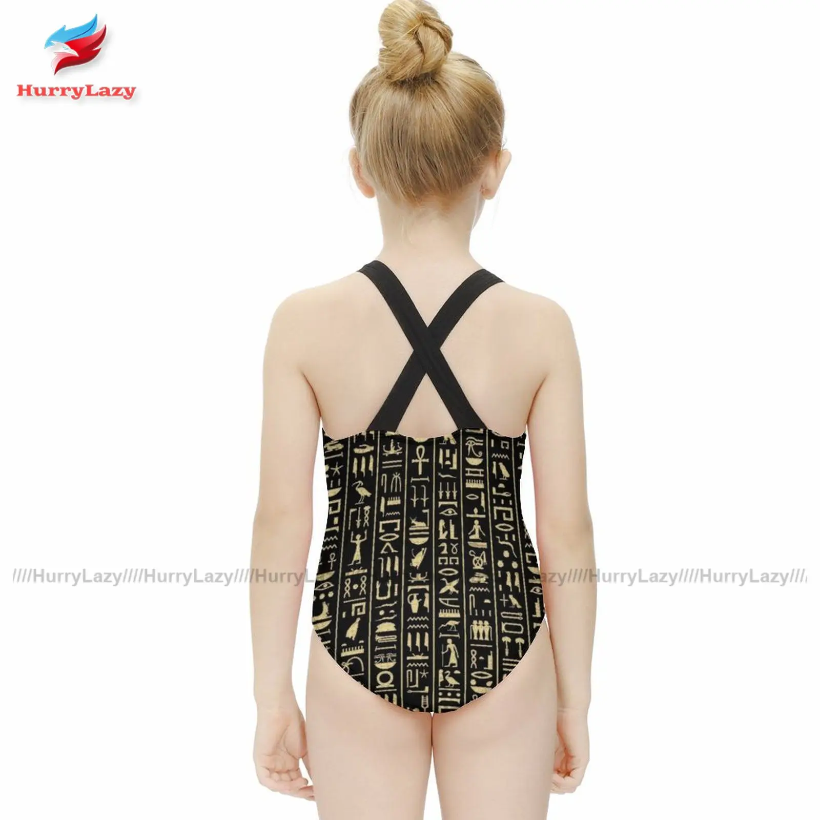 

Hieroglyphics Swimsuit High Leg Girl Swimwear In Bulk Printed Fitness 1-Piece Bathing Suit