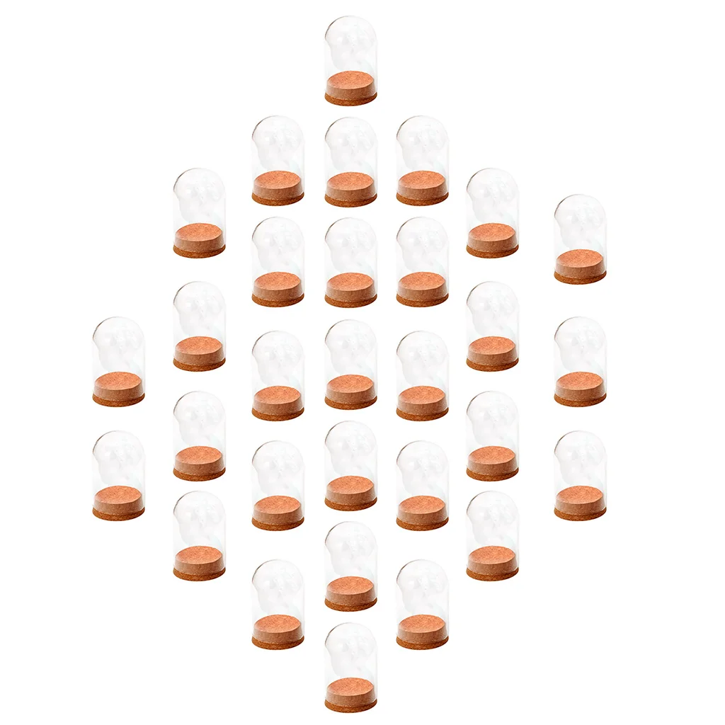 30 шт прозрачных Стекло купол покрытие для дома Дисплей крышка кувшина щит