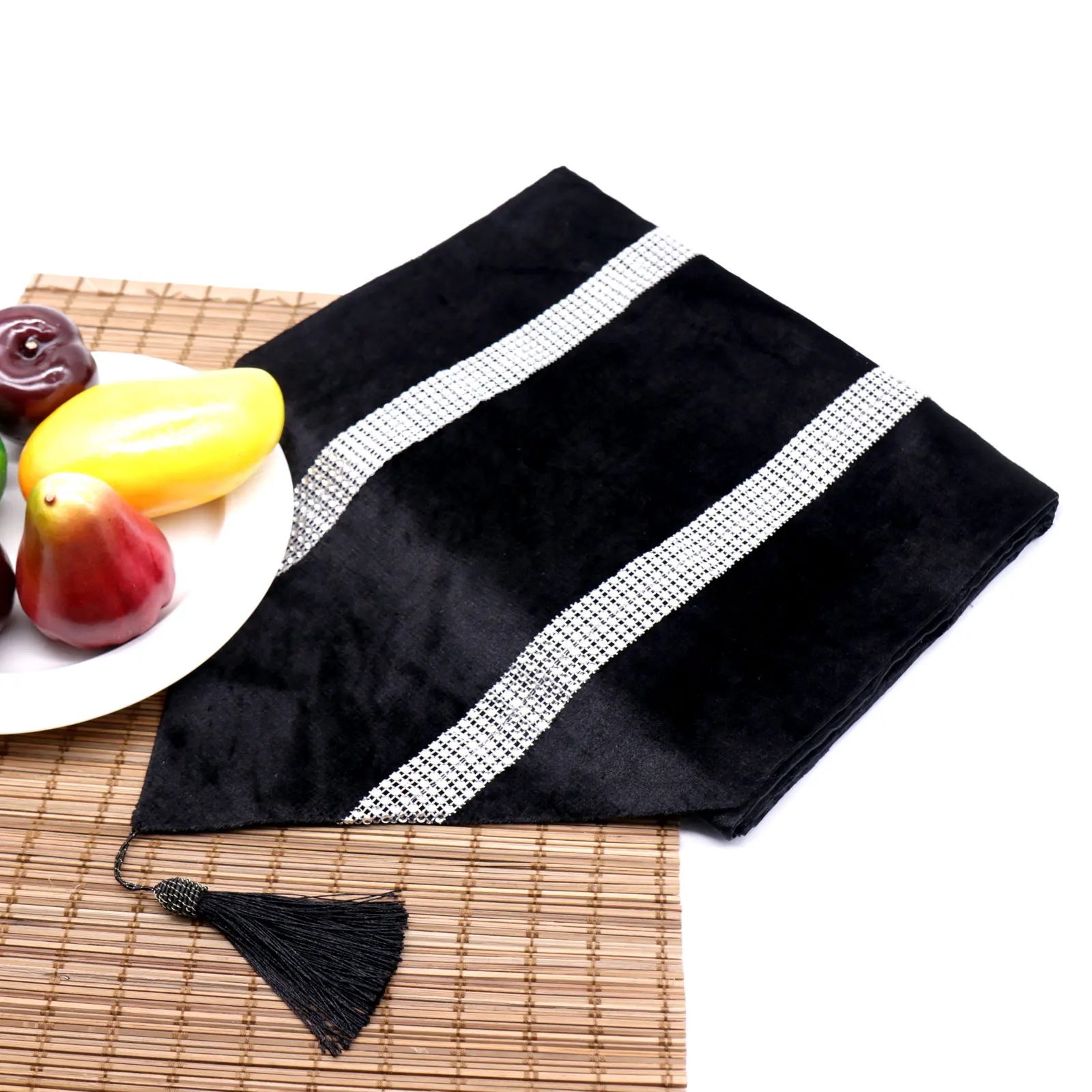 1 шт. современные настольные бегуны с кисточкой алмазные вечерние украшения для