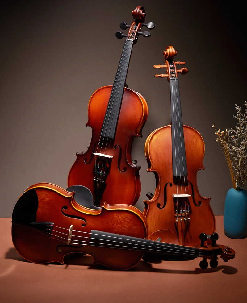 Скрипка из массива дерева ручной работы для взрослых и детей Современная