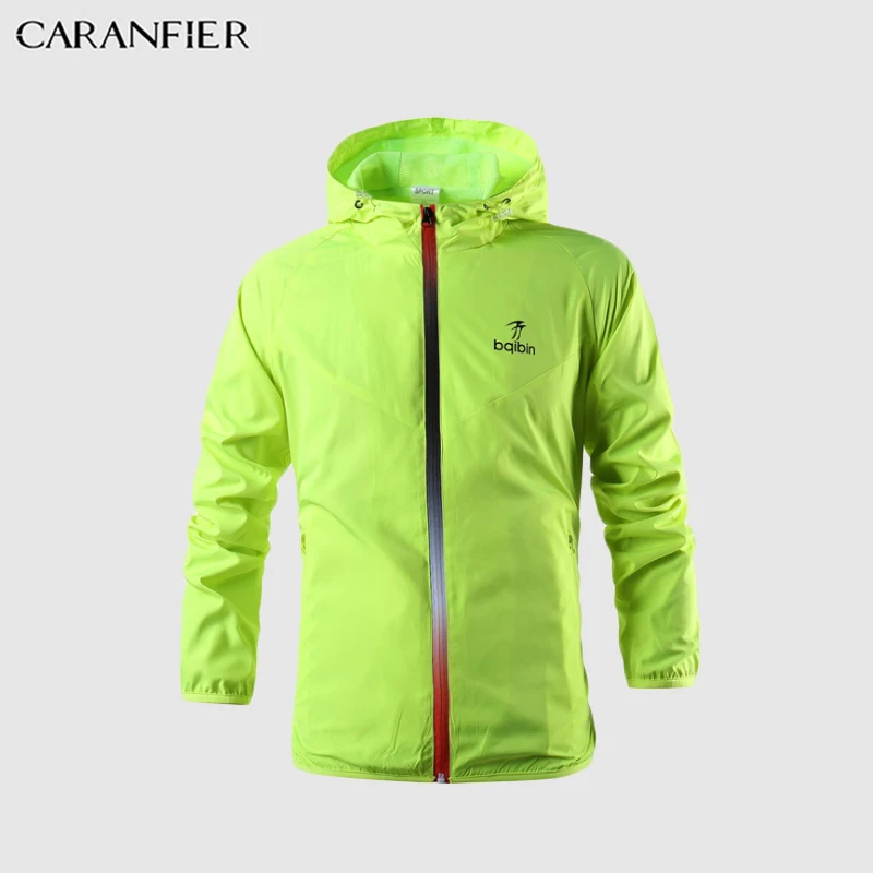 CARANFIER новая весенне-летняя Мужская модная верхняя одежда ветровка мужские тонкие куртки с капюшоном повседневное спортивное пальто большие размеры