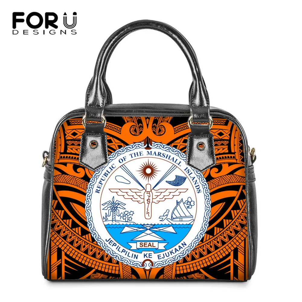 

FORUDESIGNS Polynesian Tribe Pattern Ladies Clutch Totes Bags Large Capacity Islands Flags Design Handbags Female Bolsa Feminina