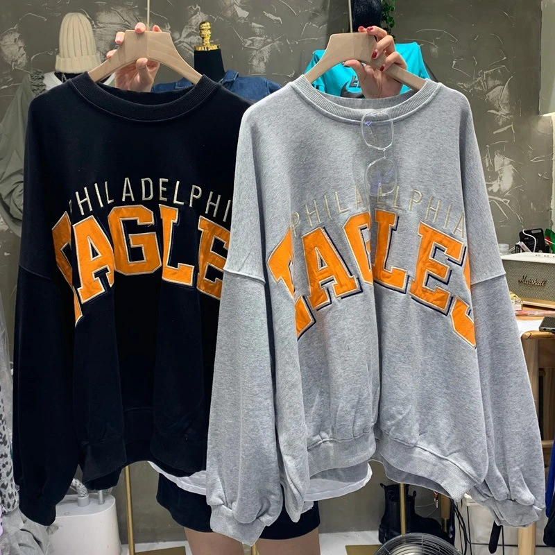 Сезон весна осень новая Корейская версия тонкой Длинные рукава толстовка