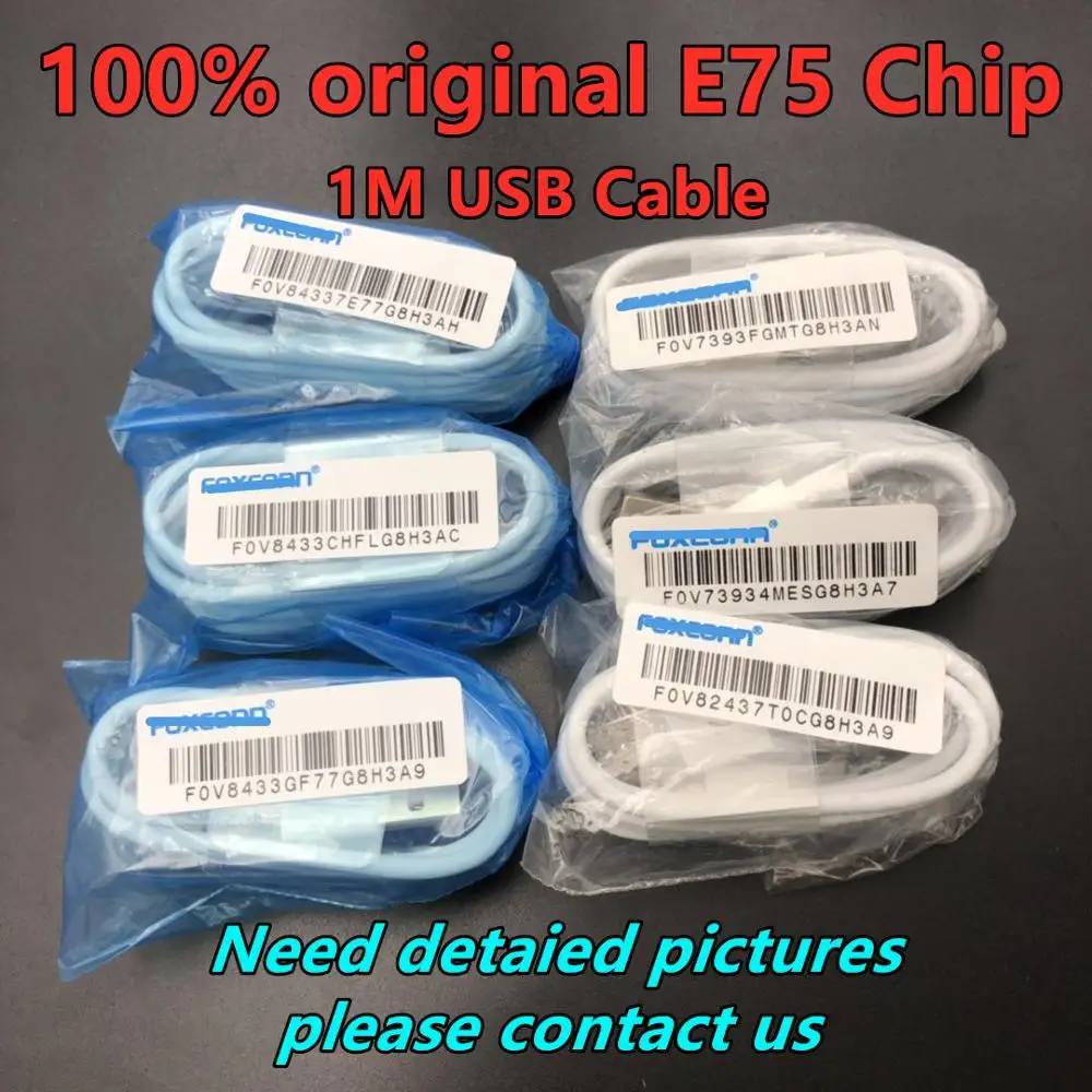 10 шт./партия, 1 м/3 фута E75 чип OD: 3,0 мм данных USB зарядное устройство кабель для iphone X 8 7 Plus 6 6s 5s 5