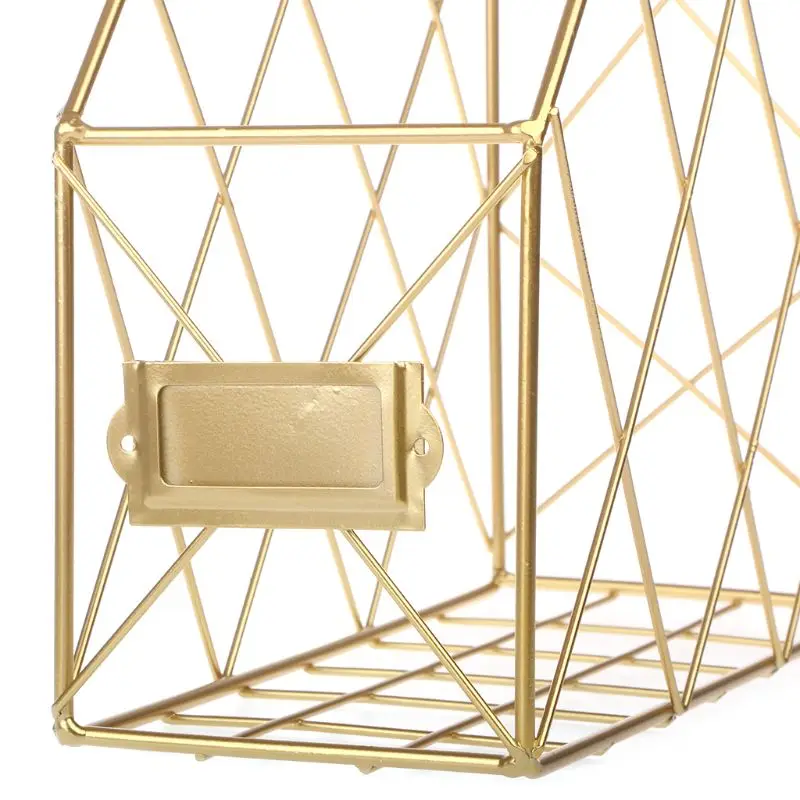 

Modern Desktop Book Storage Rack Iron Bookshelf Organizer Shelf Display Decor