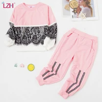 lzh children clothing 2021 autumn winter toddler girls clothes hooded costume outfit suit kids tracksuit for girls clothing sets