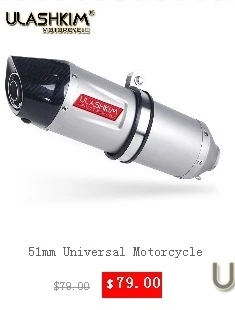 60 мм Универсальный мотоцикл выхлопной глушитель выхлопной трубы S1000RR CBR1000 Ninja400 EX400G Xmax300 Z1000 FZ800 CBR500 RSV4