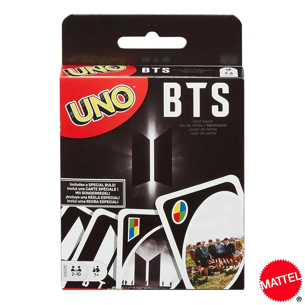 Mattel UNO BTS карточные игры семейные веселые настольные покерные детские игрушки
