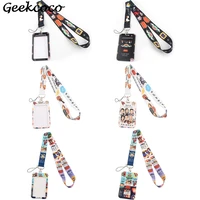 20pcslot j2047 cartoon friend tv show card holder keychain lanyards for keys badge id mobile phone rope gifts