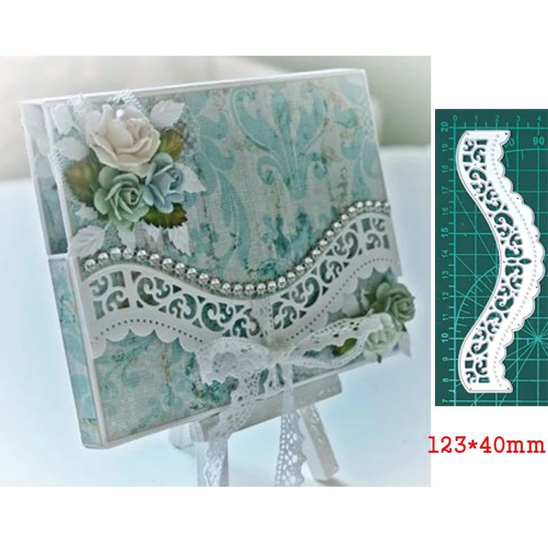 

Металлическая сталь высечка форма волна полоса граница 2021 Новые Ремесла высечка трафарет для «сделай сам» Скрапбукинг Бумажные карты тисн...