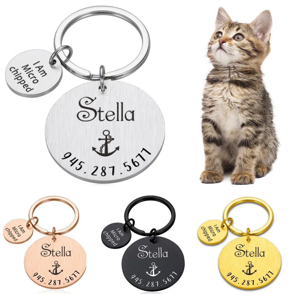 

Personalized Cat Dog ID Tag for Dog Cat Pet Collar ID Tags Pet Name Pendant Bone Necklace Collar Puppy Cat Collar Accessory