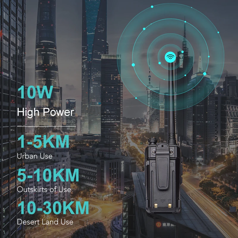 Baofeng UV-10R 10W Two-way Amateur Radio Long Distance Receiver 10KM High Power Walkie Talkie Protable Ham Radios BF-UV10R 2021