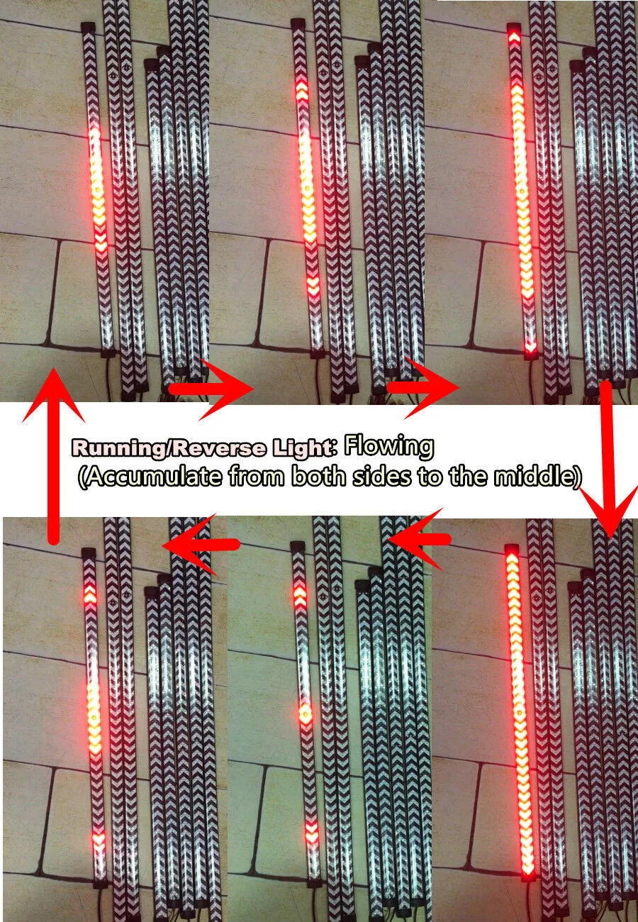 

90CM Tail Light Strip 270 pcs LED for Pickup Truck Tailgate Flowing Sequential Brake Signal Double Flash Light IP67