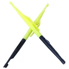 2 шт. рыболовные крючки мушек инструменты рыбы отцепить экстрактор съемник для радиочастотных противокражных бирок, Пластик устройство для удаления крючка Disgorger сборщик узлов уровня желтый + черный