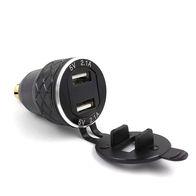 Алюминиевая розетка для прикуривателя Hella/DIN с двумя USB-портами 4 2 А | Автомобили и