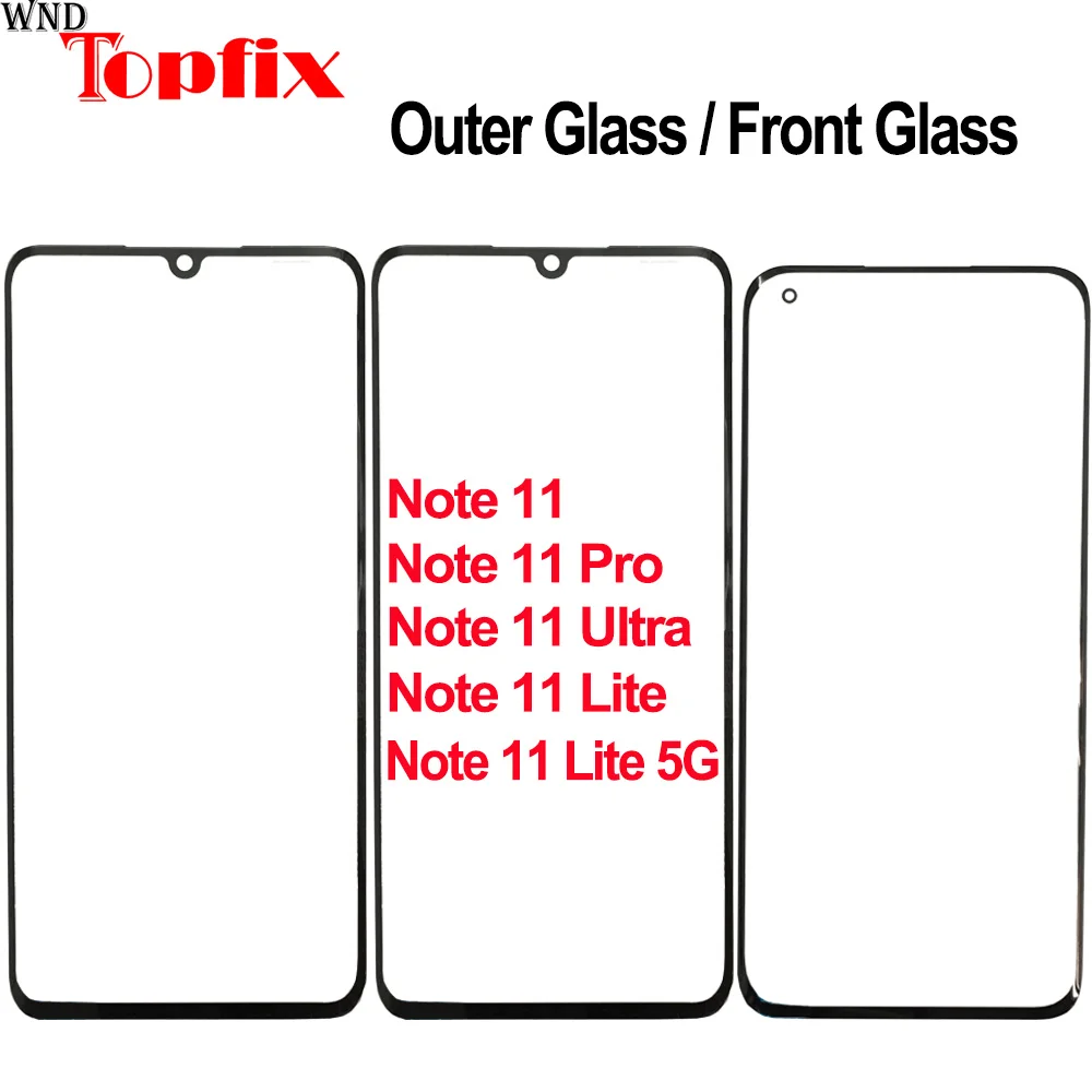 

Front Outer Glass For Xiaomi Mi 11 Pro Outer Glass Mi 11 Ultra Front Glass Panel Mi 11 Lite 5G Outer Glass With OCA