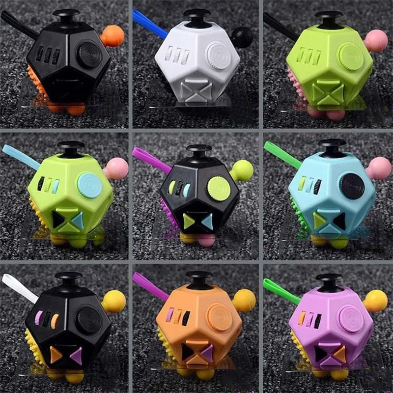 

12-сторонний куб для декомпрессии для детей и взрослых, веселые кубики, игрушки для снятия стресса, пресса, анти-стресс, тревога, снятия депре...