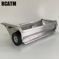 all metal stainless steel 8x8 trailer u shape cargo bucket for 114 tamiya rc truck tipper dump scania volvo arocs man