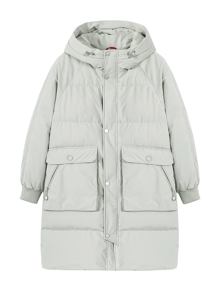 Мужская длинная куртка-пуховик Pioneer Camp разноцветная однотонная черная синяя хаки