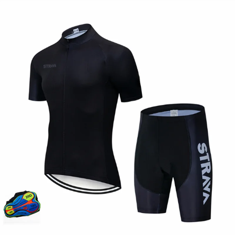 

STRAVA Ropa Ciclismo Maillot Cycling Jersey Set Men Shirts Bike Shorts Summer Bicycle Suits Pro Team Clothing Top Road Team