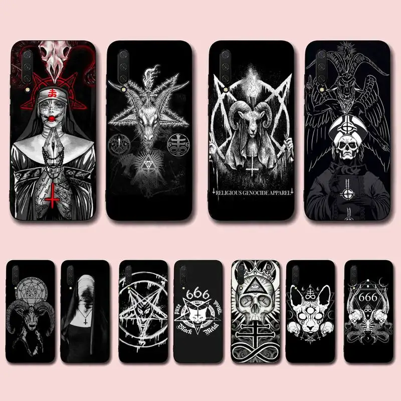 

Pentagram 666 Demonic Satanic Phone Case for Xiaomi mi 5 6 8 9 10 lite pro SE Mix 2s 3 F1 Max2 3