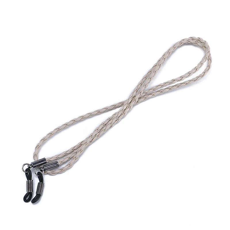 

Fashion Chic Unisex Solid Color Leather Woven Glasses Holder Neck Strap Rope Band Eyeglass Cord Adjustable Glasses Accessories