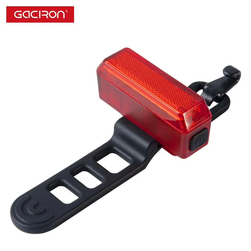 

Задсветильник велосипедный GACIRON, водонепроницаемый, с USB-зарядкой, Предупреждение чный, светодиодный