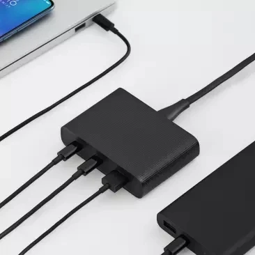 Оригинальное зарядное устройство millet ZMI 65 Вт 3 порта PD3.0 USB 2C1A для Android iOS переключатель PD 3,0 QC Интеллектуальный выход максимальный solo c1-65w c2-18w A-18w источник питания с несколькими выходами c1-45w,(c2 A)-18 Вт