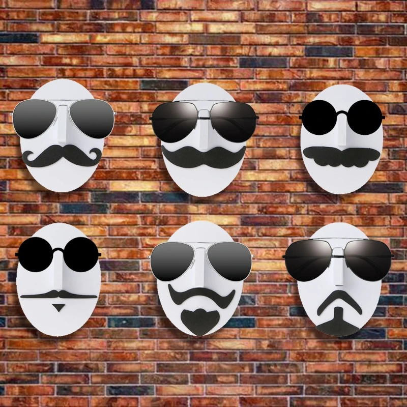 

Human Shape Sunglasses Wall Foam Display Nose Moustache Shape Glasses Storage